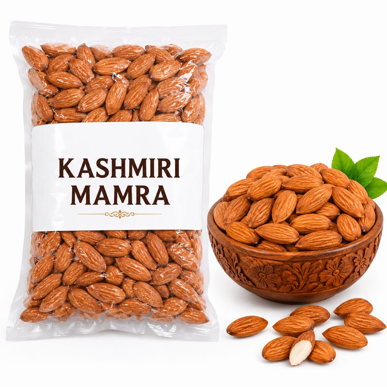 Kashmiri Mamra Badam | Original Kashmiri Mamra Almonds | High Oil Content | Premium Mamra Giri