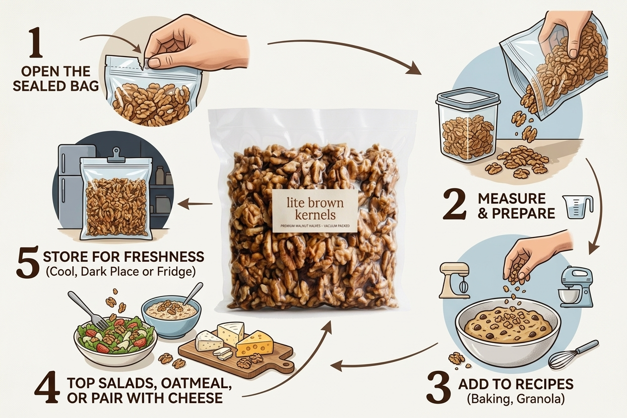 Kashmiri Lite Brown walnut kernels- 2Pieces